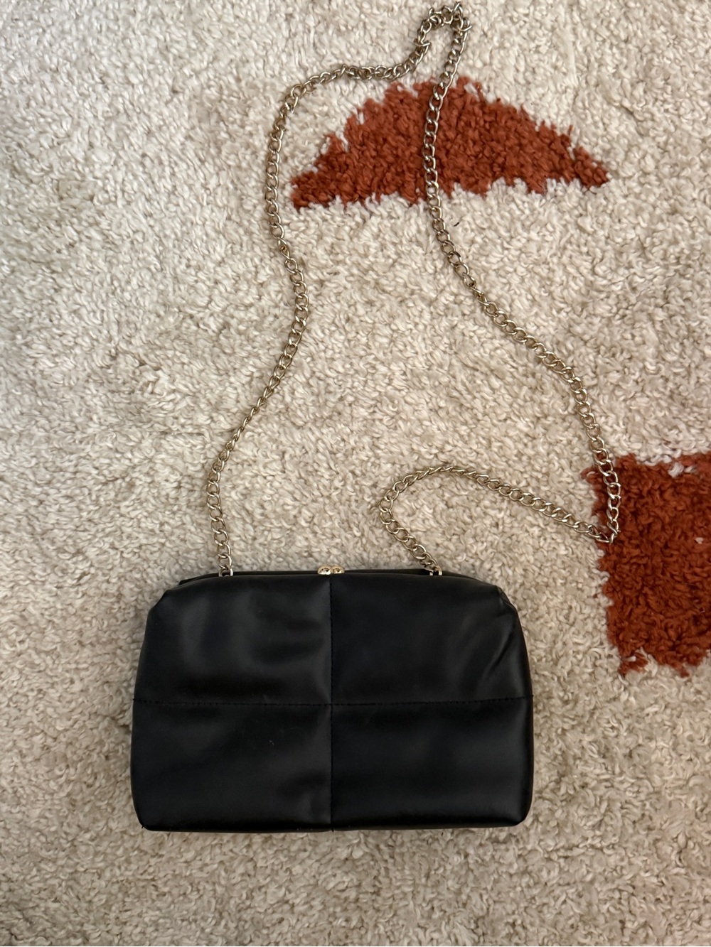 Target Black Crossbody Bag with Gold Chain Strap